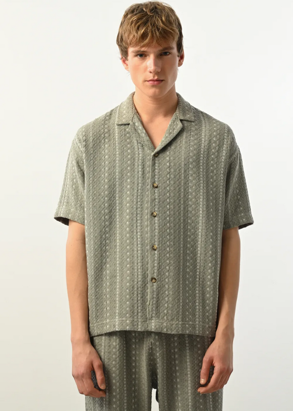 Chemise fluide imprimée pour homme Marrakech 2221 – Kaki