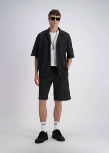 Chemise oversize Noire Unie ADJ
