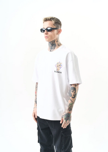 T-shirt Hallstarz oversize imprimé torche artistique – Design graphique et street 1584