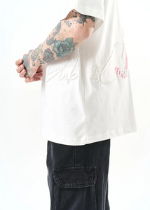 T-shirt oversize Hallstarz « Miss Cool » – imprimé panthere rose Kenya