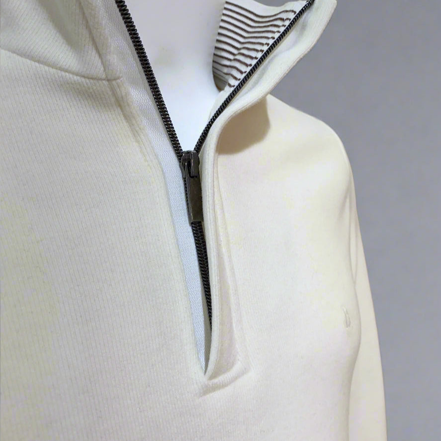 Sweatshirt homme col zippé en coton doux Baron 1983 BRN24k23