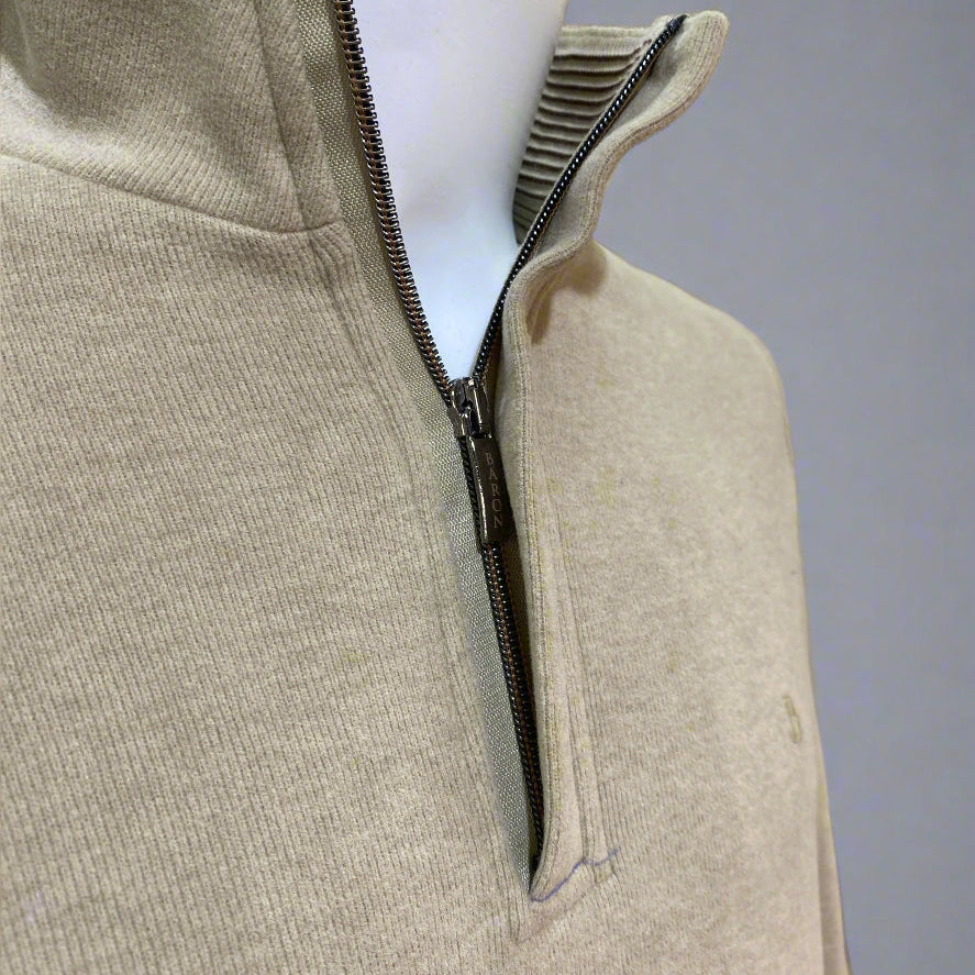 Sweatshirt homme col zippé en coton doux Baron 1983 BRN24k23