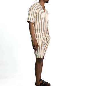 Ensemble chemise et short homme rayé Marrakech JK906