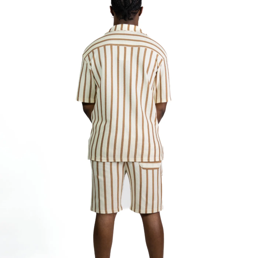 Ensemble chemise et short homme rayé Marrakech JK906