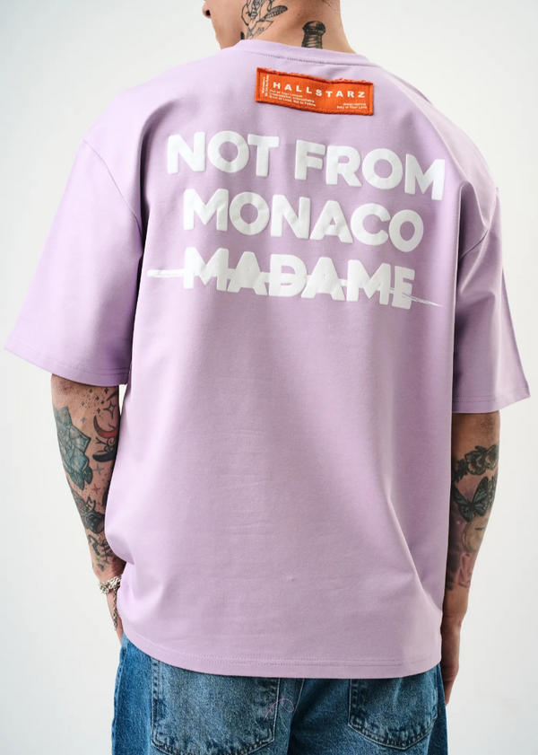 T-shirt oversize homme Hallstarz – Not From Monaco Madame Sako – Violet