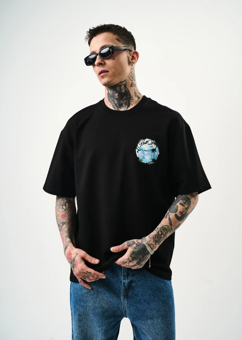 Tshirt Hallstarz Homme Bali Noir