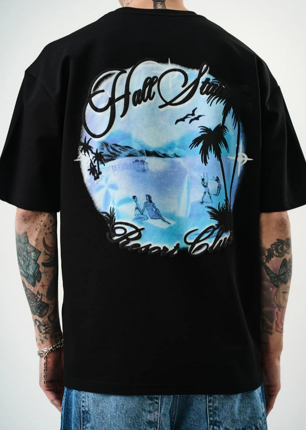 T-shirt oversize Hallstarz – Imprimé 