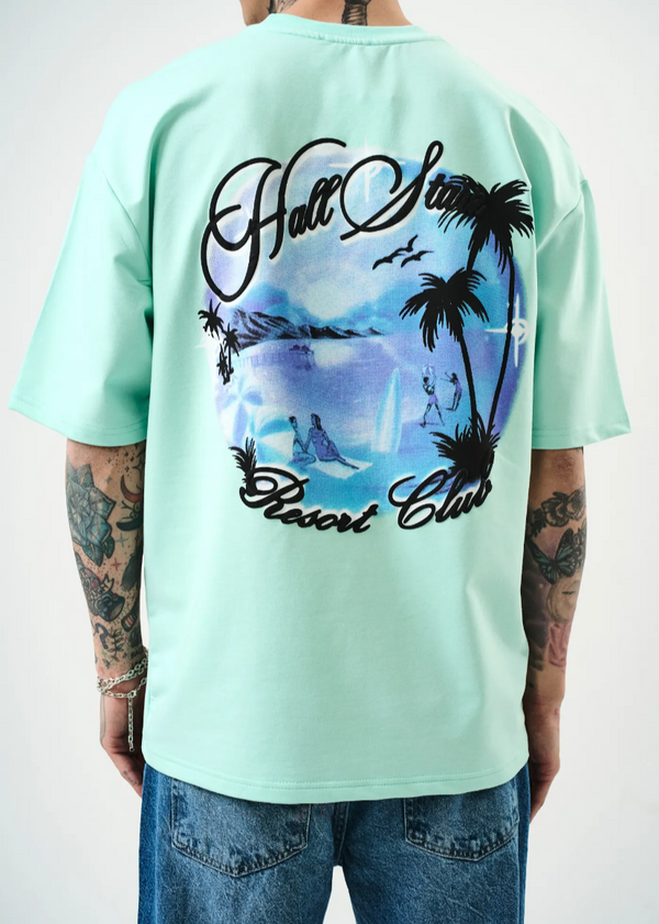 T-shirt oversize Hallstarz – Imprimé 
