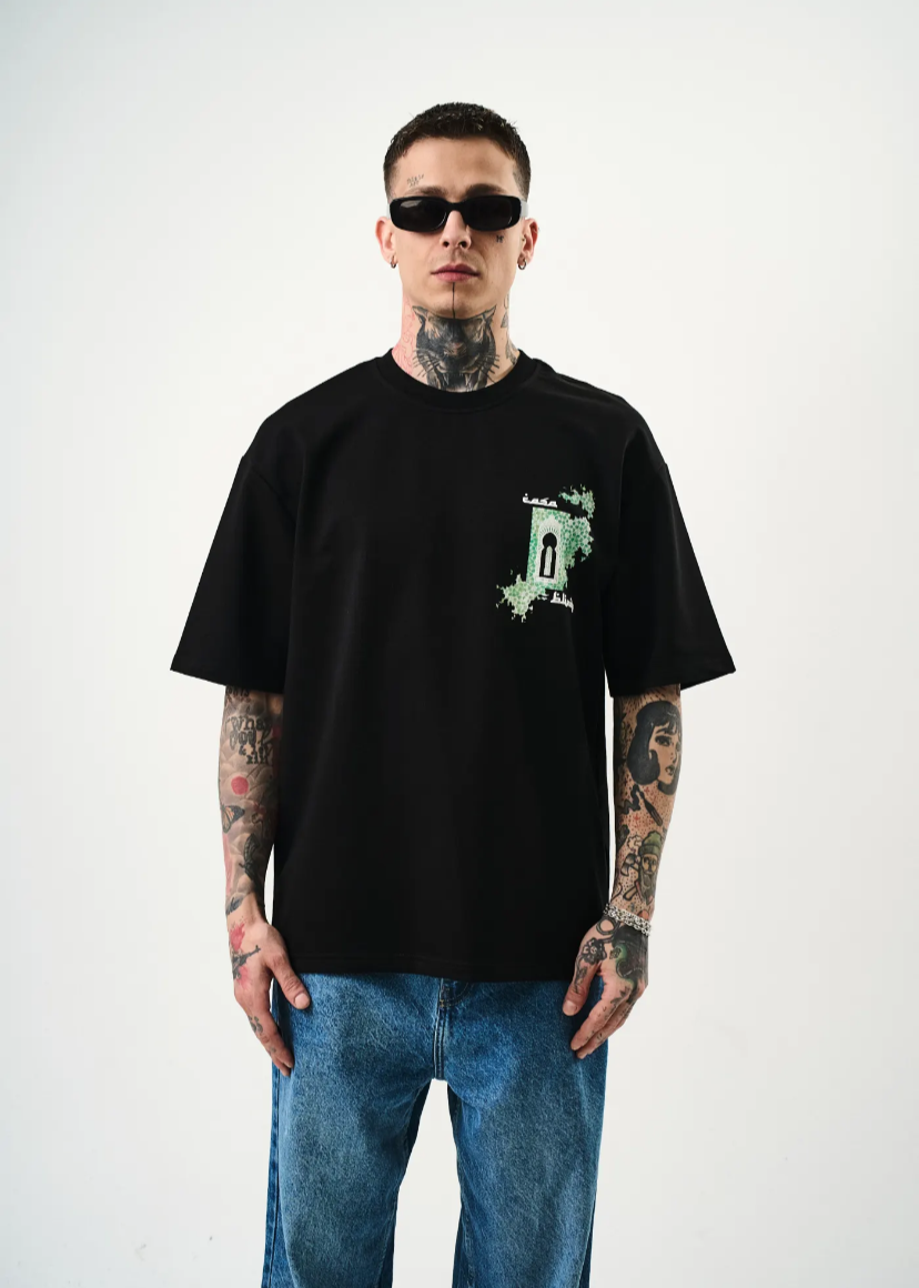 Tshirt Oversize Homme Noir Hallstarz ENZO