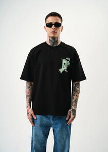 Tshirt Oversize Homme Noir Hallstarz ENZO