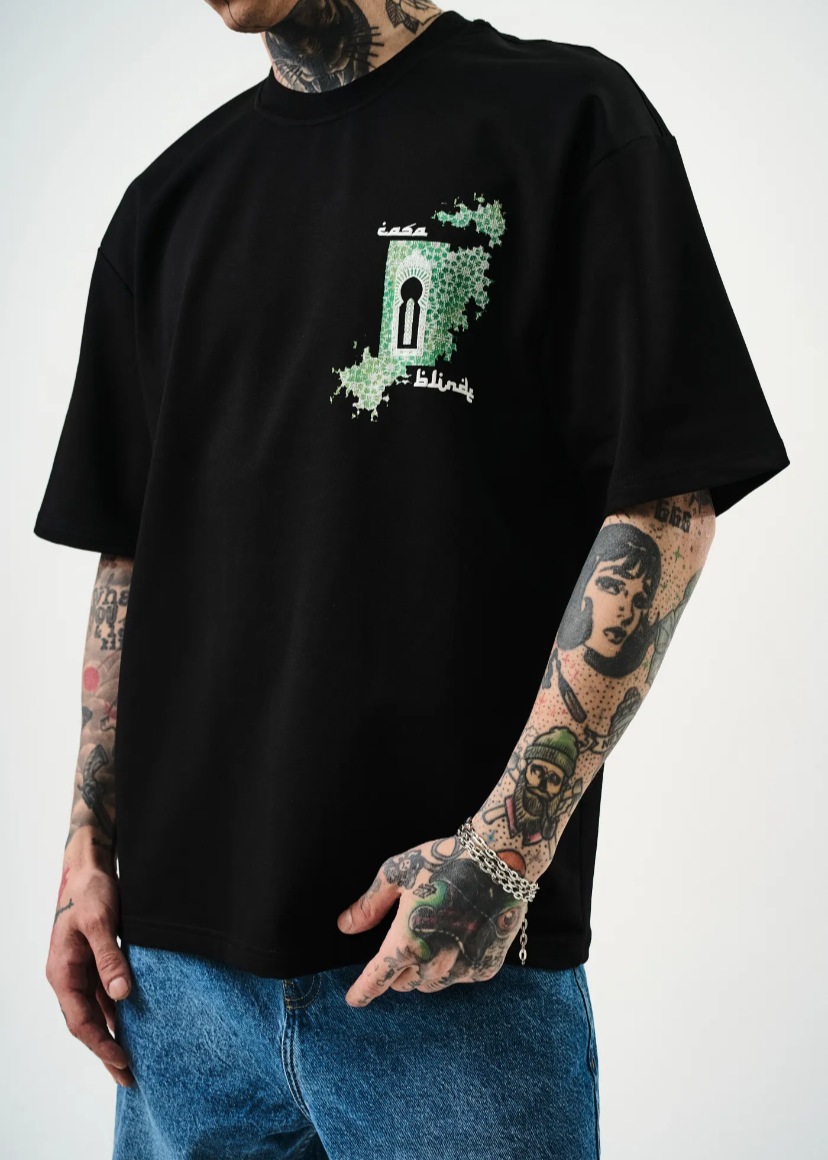 Tshirt Oversize Homme Noir Hallstarz ENZO