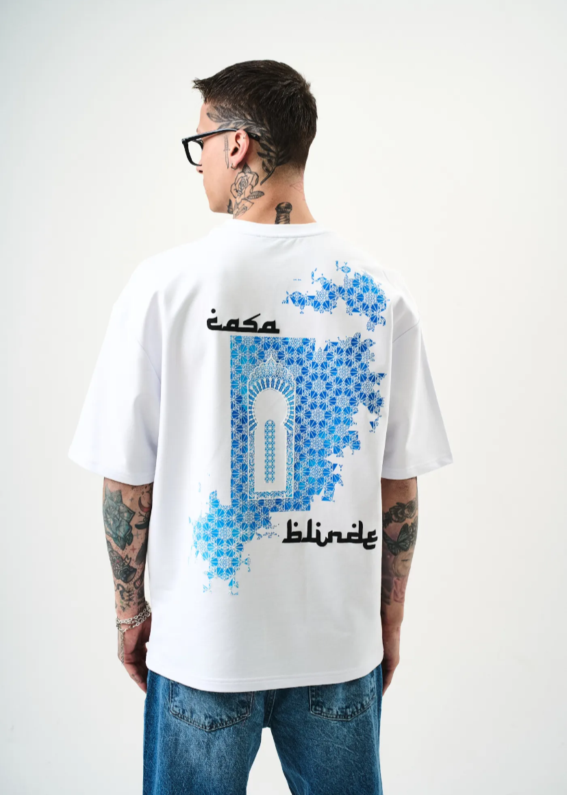 Tshirt Oversize Homme Blanc Hallstarz ENZO