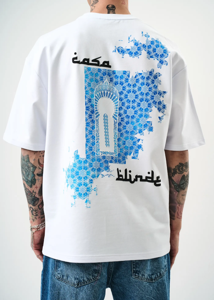 Tshirt Oversize Homme Blanc Hallstarz ENZO