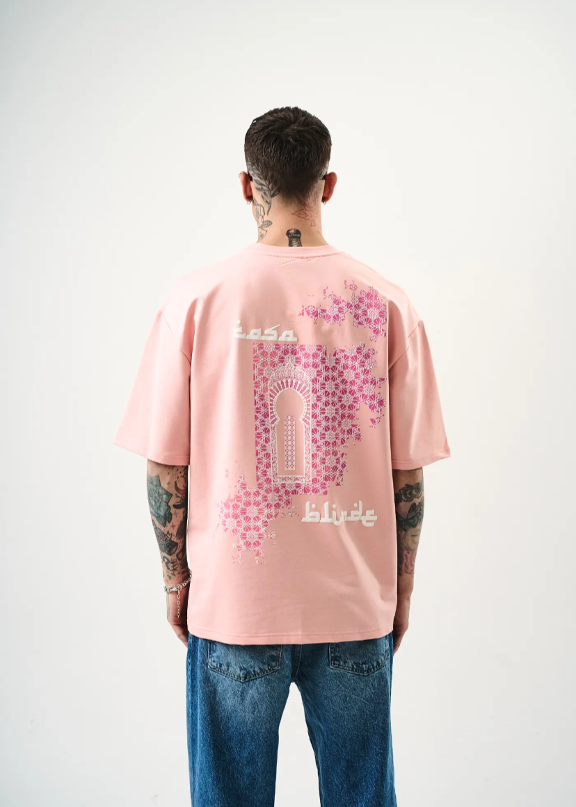 Tshirt Oversize Homme Rose Hallstarz ENZO
