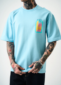 Tshirt Homme Hallstarz Blanca Arche Bleu Ciel