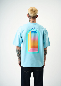 Tshirt Homme Hallstarz Blanca Arche Bleu Ciel