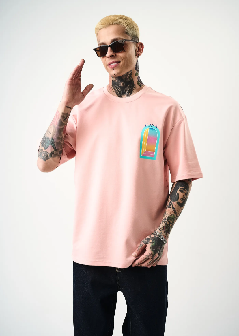 Tshirt Homme Hallstarz Blanca Arche Bleu Rose