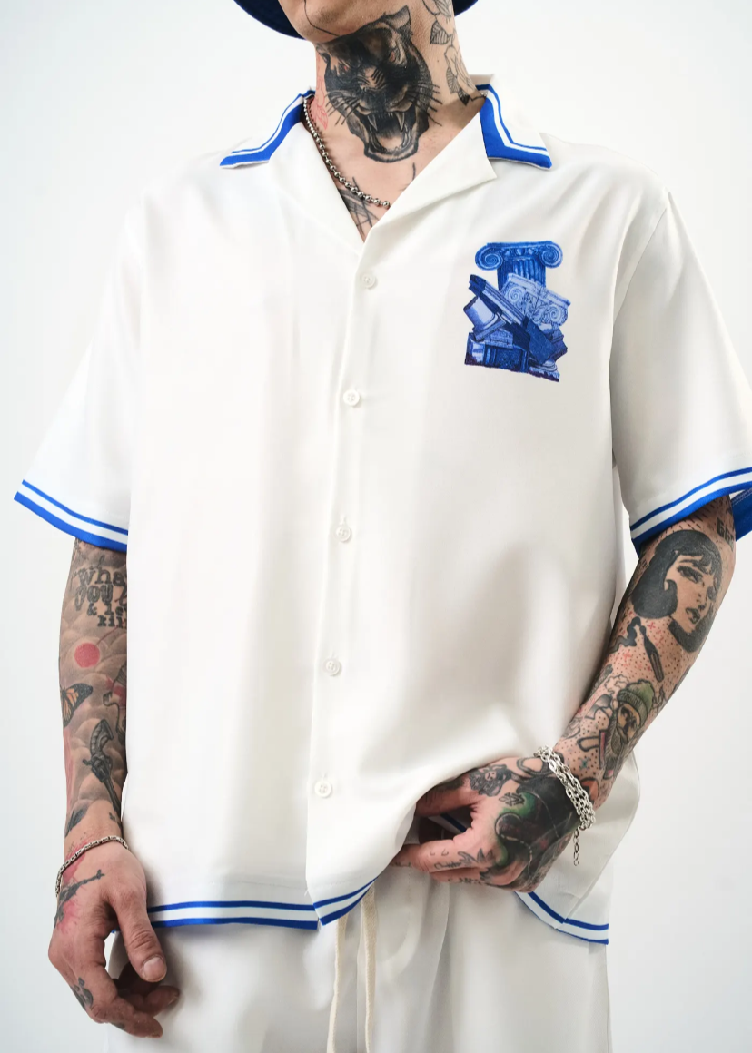 Ensemble Homme Chemise Short Hallstarz Bleu
