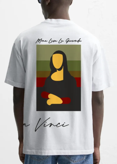 T-shirt Homme Oversize Mona Lisa - Mixity MX101 – Blanc