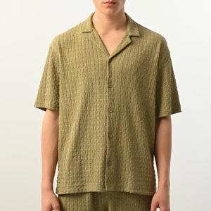 Chemise texturée légère à manches courtes Marrakech 2404