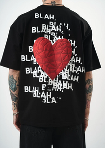 Tshirt Oversize Homme Bla Bla Noir