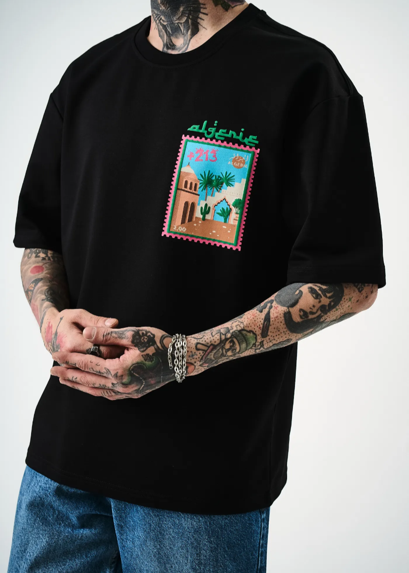 T-shirt Homme Oversize imprimé "Algerie" Hallstarz 1611