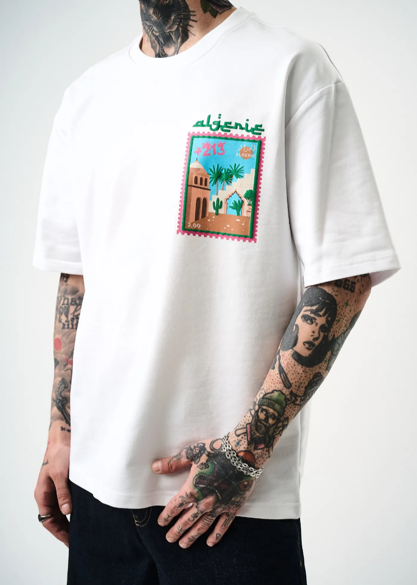 T-shirt Homme Oversize imprimé "Algerie" Hallstarz 1611