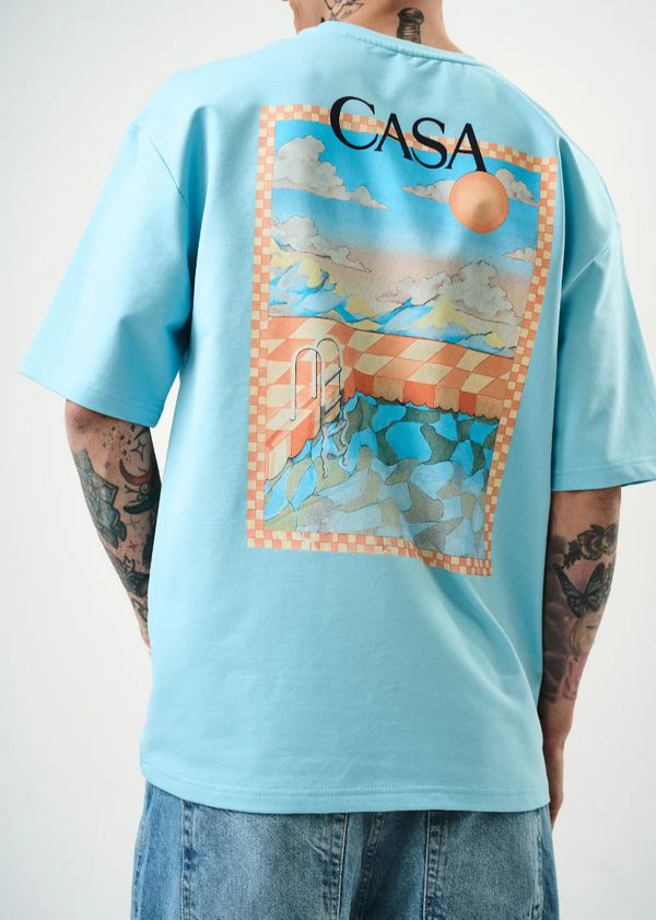 T-shirt Homme Oversize imprimé CASA Hallstarz 1607 – Bleu