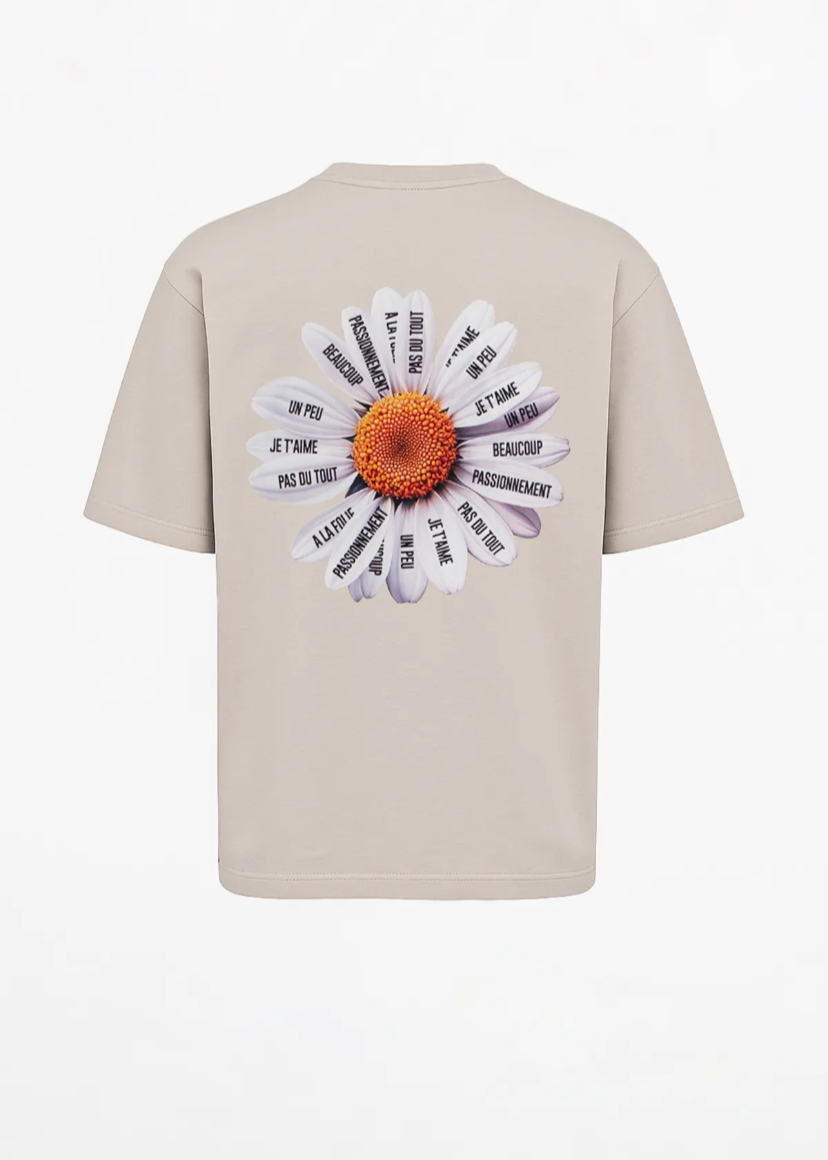 Tshirt Fleur Passion ADJ Beige