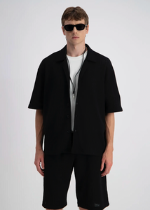 Chemise oversize Noire Unie ADJ