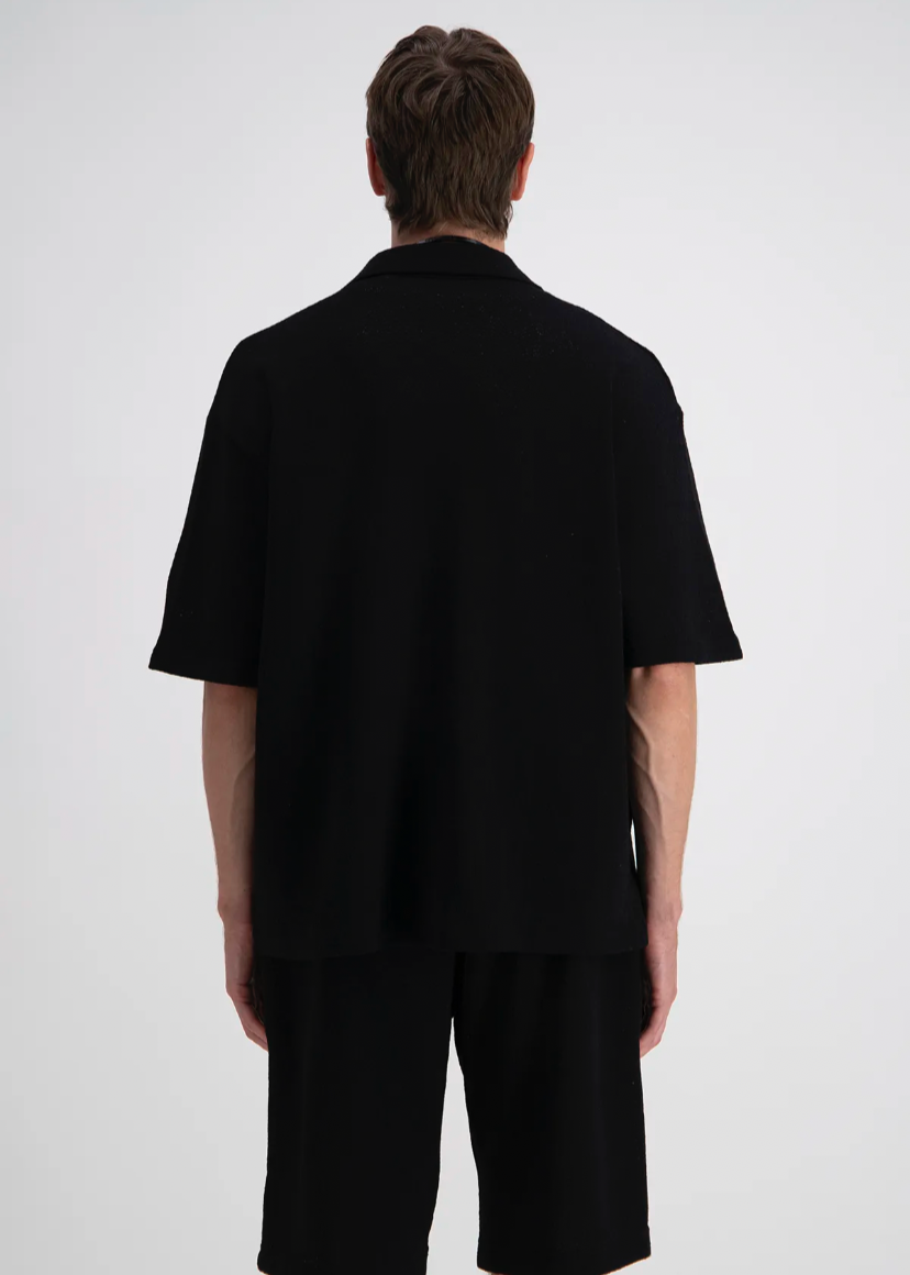 Chemise oversize Noire Unie ADJ