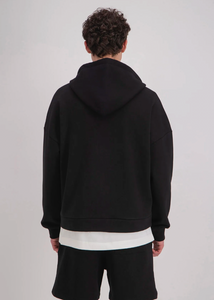 Sweat à Capuche Coeur Zippé Oversize ADJ Noir