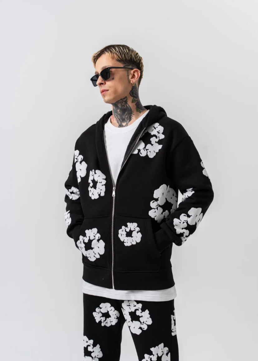 Ensemble Veste Pantalon Fleuri Hallstarz