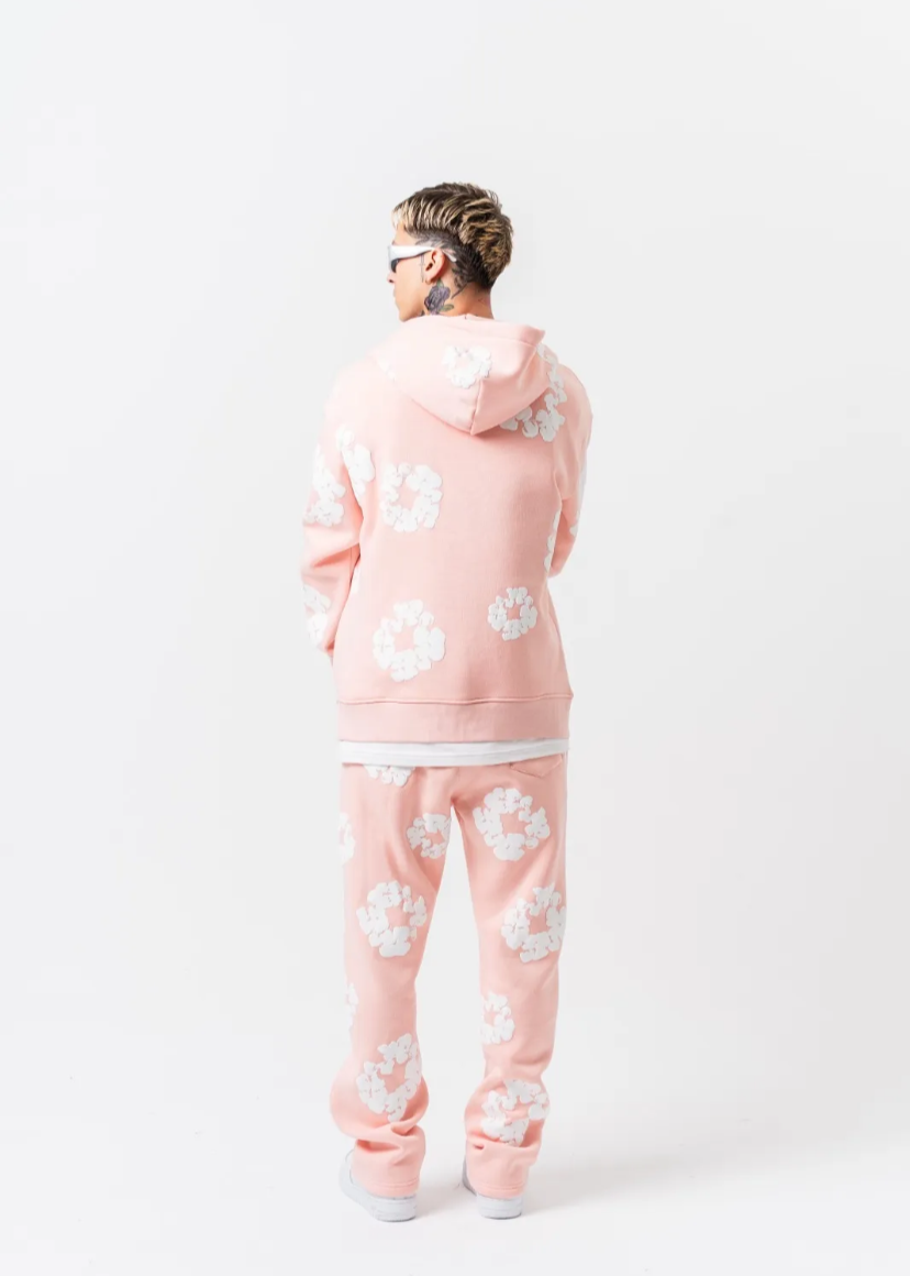 Ensemble Veste Pantalon Fleuri Hallstarz Rose
