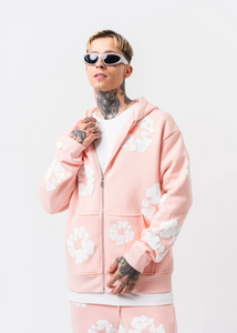 Ensemble Veste Pantalon Fleuri Hallstarz Rose