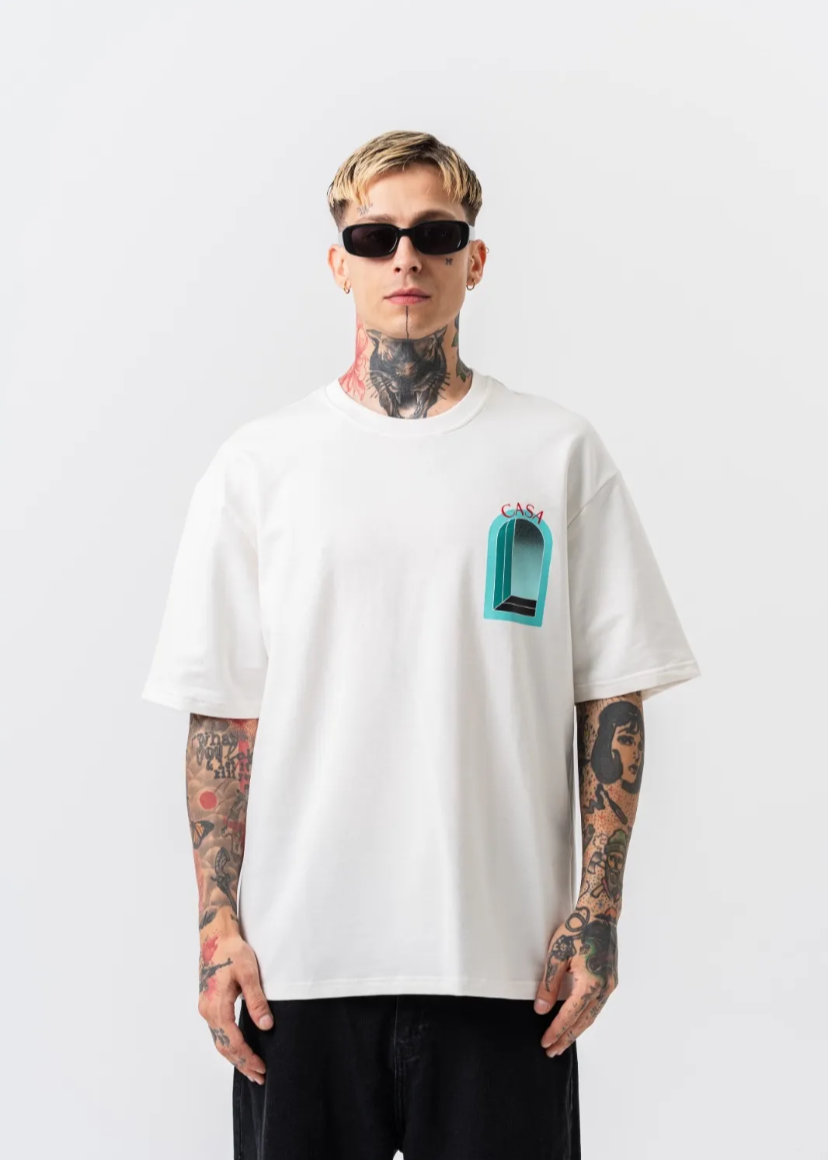 Tshirt Oversize Homme CASA Hallstarz Blanc