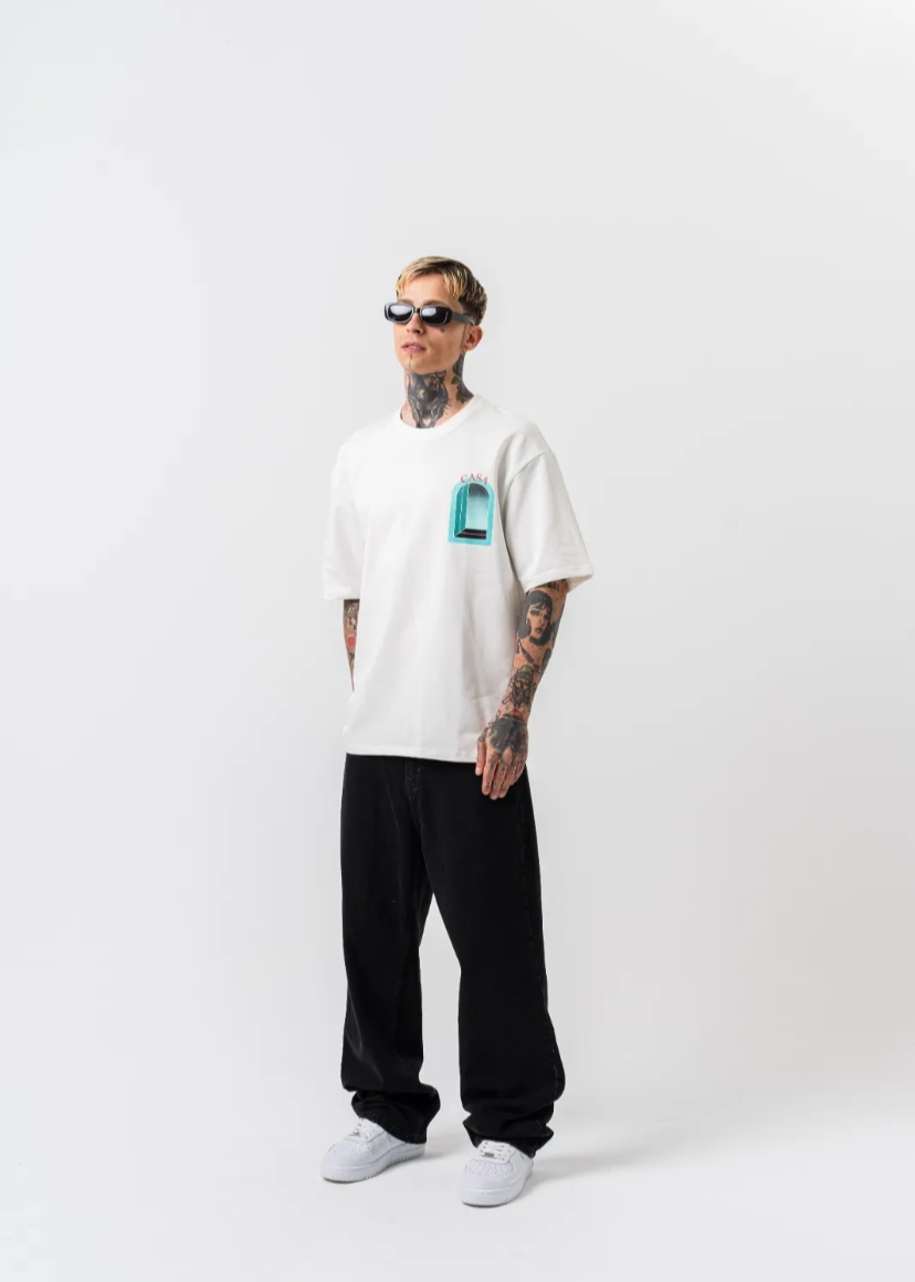 Tshirt Oversize Homme CASA Hallstarz Blanc