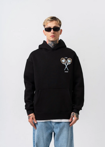 Sweat a Capuche Oversize Homme Casa Sport Noir Hallstarz
