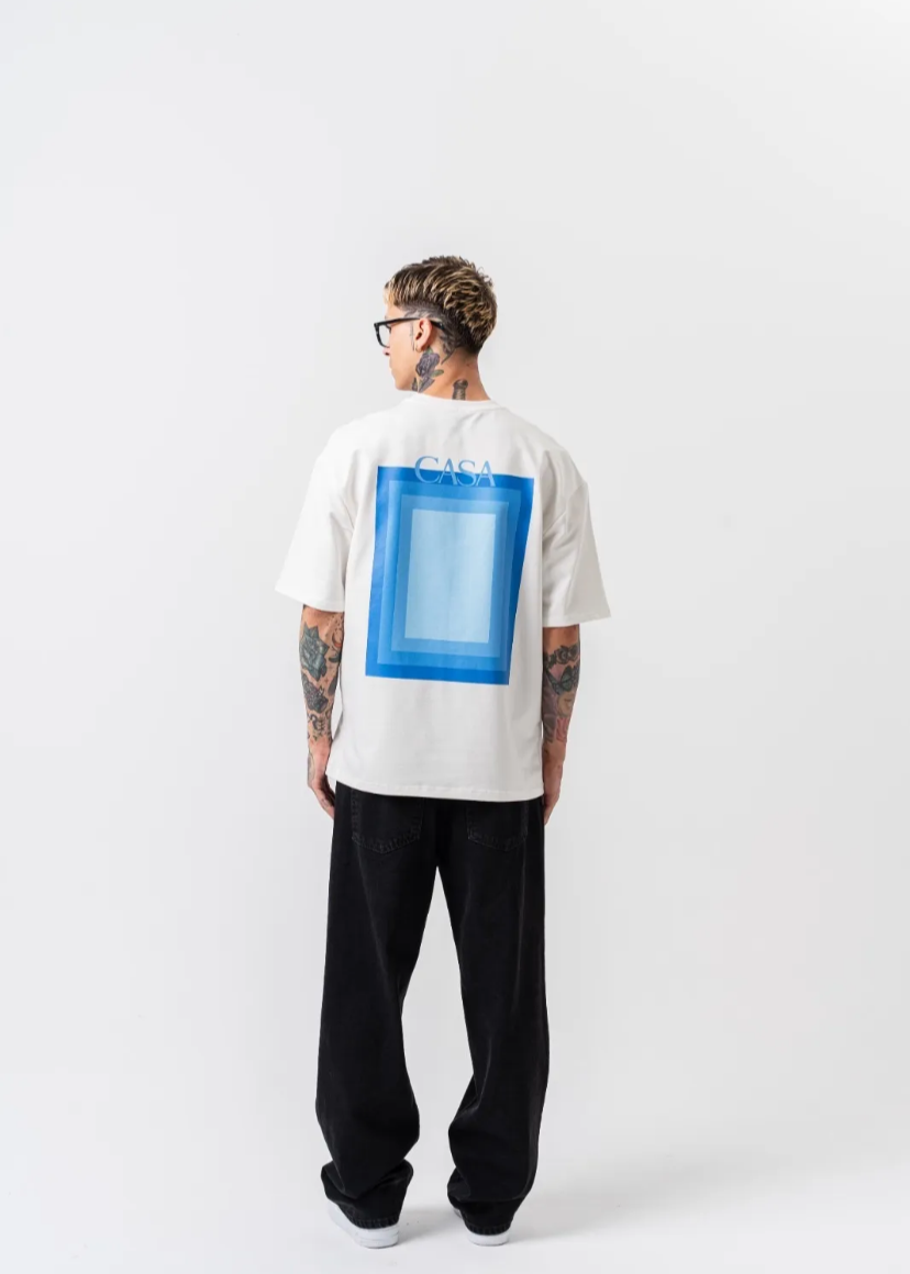 Tshirt Casa Oversize Blanc Hallstarz