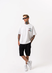 Tshirt Oversize Homme Monster Blanc Hallstarz