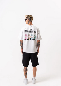 Tshirt Oversize Homme Monster Blanc Hallstarz