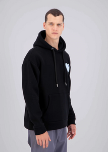 Sweat Oversize ADJ Coeur Brodé Homme Noir