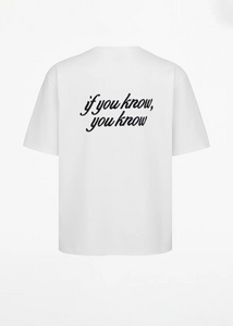 Tshirt Oversize If You Know You Know ADJ Blanc