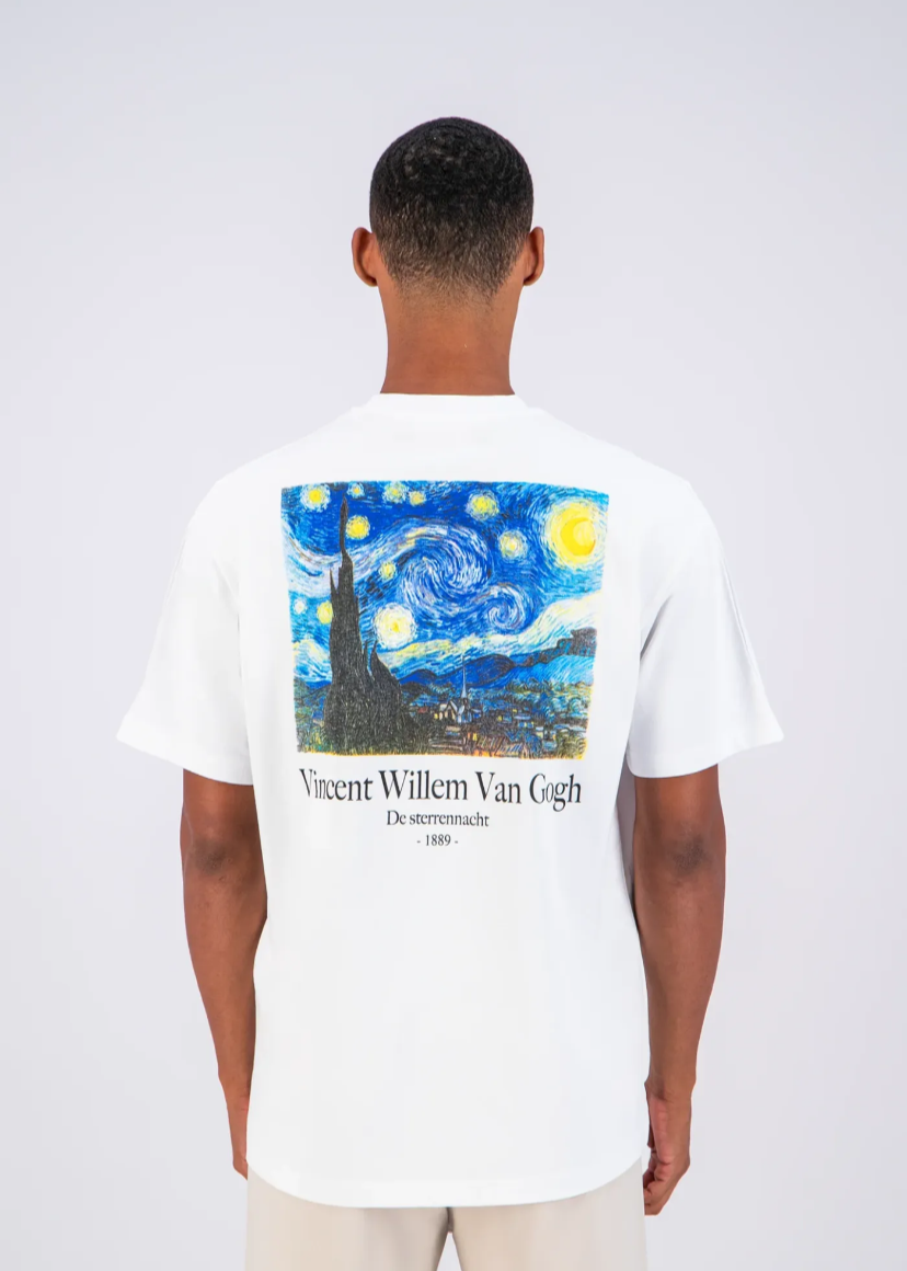 Tshirt Oversize Homme ADJ Van Gogh Blanc