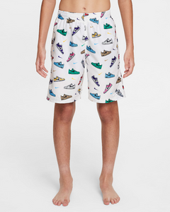 Short de bain enfant blanc à motif baskets colorées Nike NESSF806