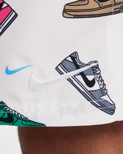 Short de bain enfant blanc à motif baskets colorées Nike NESSF806