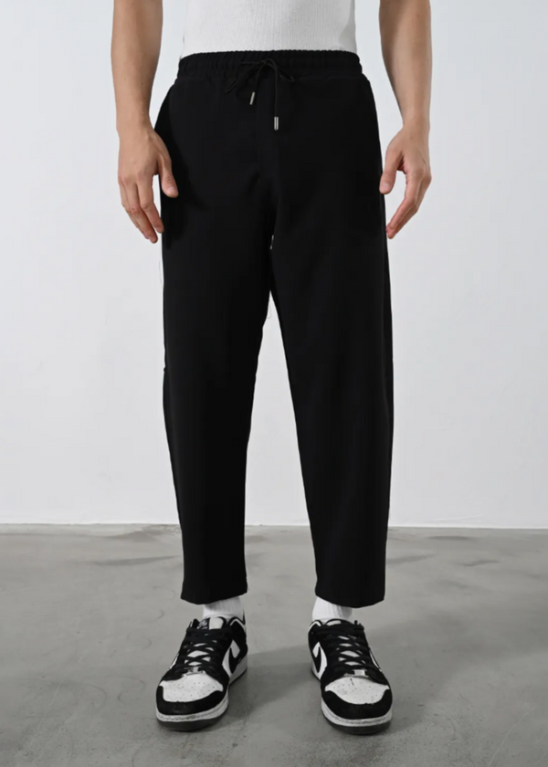 Pantalon fluide homme – coupe droite streetwear chic Hallstarz 1336 – Noir