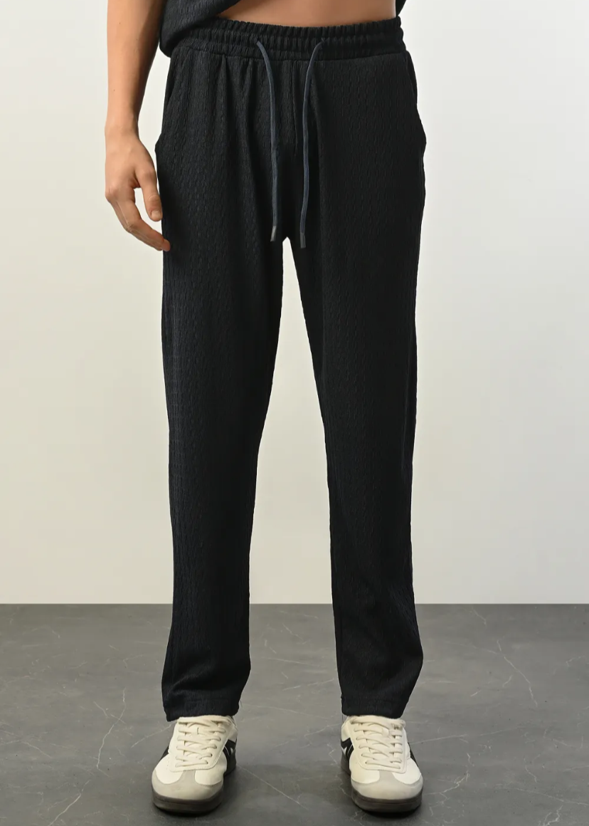 Pantalon Homme Motif Chainettes Marrakech Bleu Marine