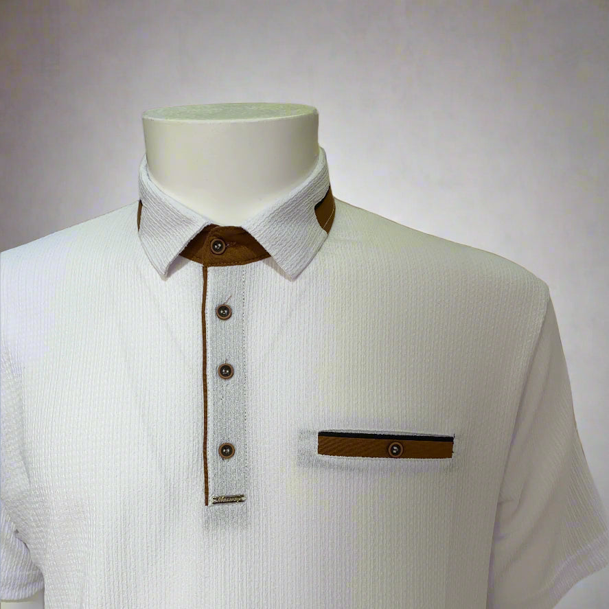 Polo Texturé Gaze de Coton Maxway