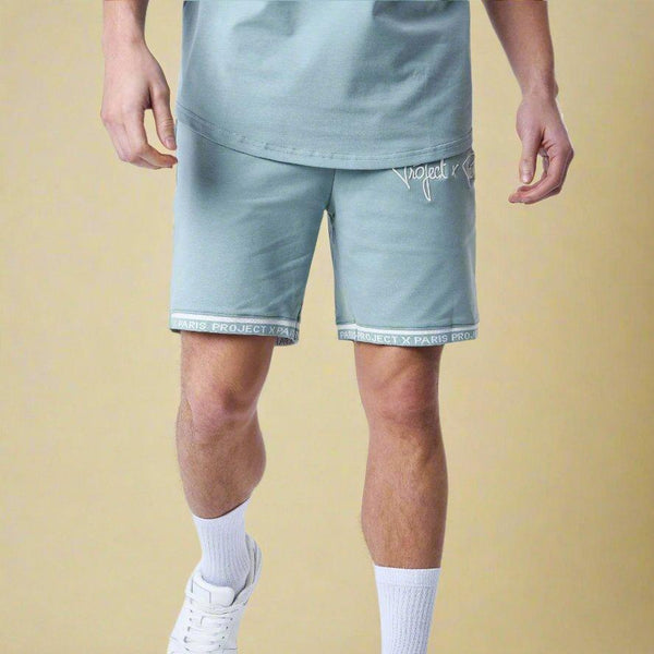 Short logo Project X Paris 2340019 – Bleu Vert (OMW)